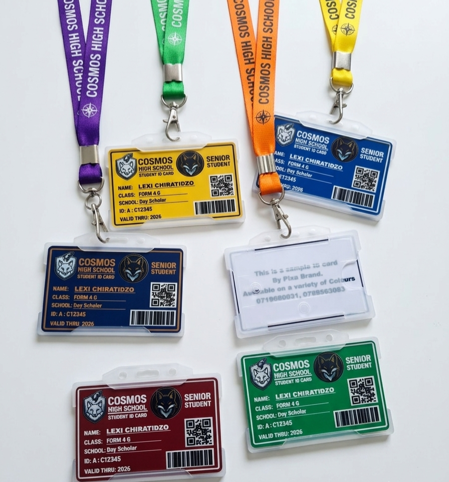 Horizontal ID Card – Standard Bank Card Size with Lanyard