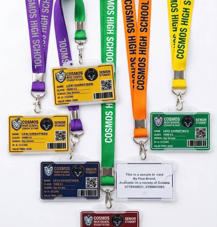 Horizontal ID Card – Standard Bank Card Size with Lanyard