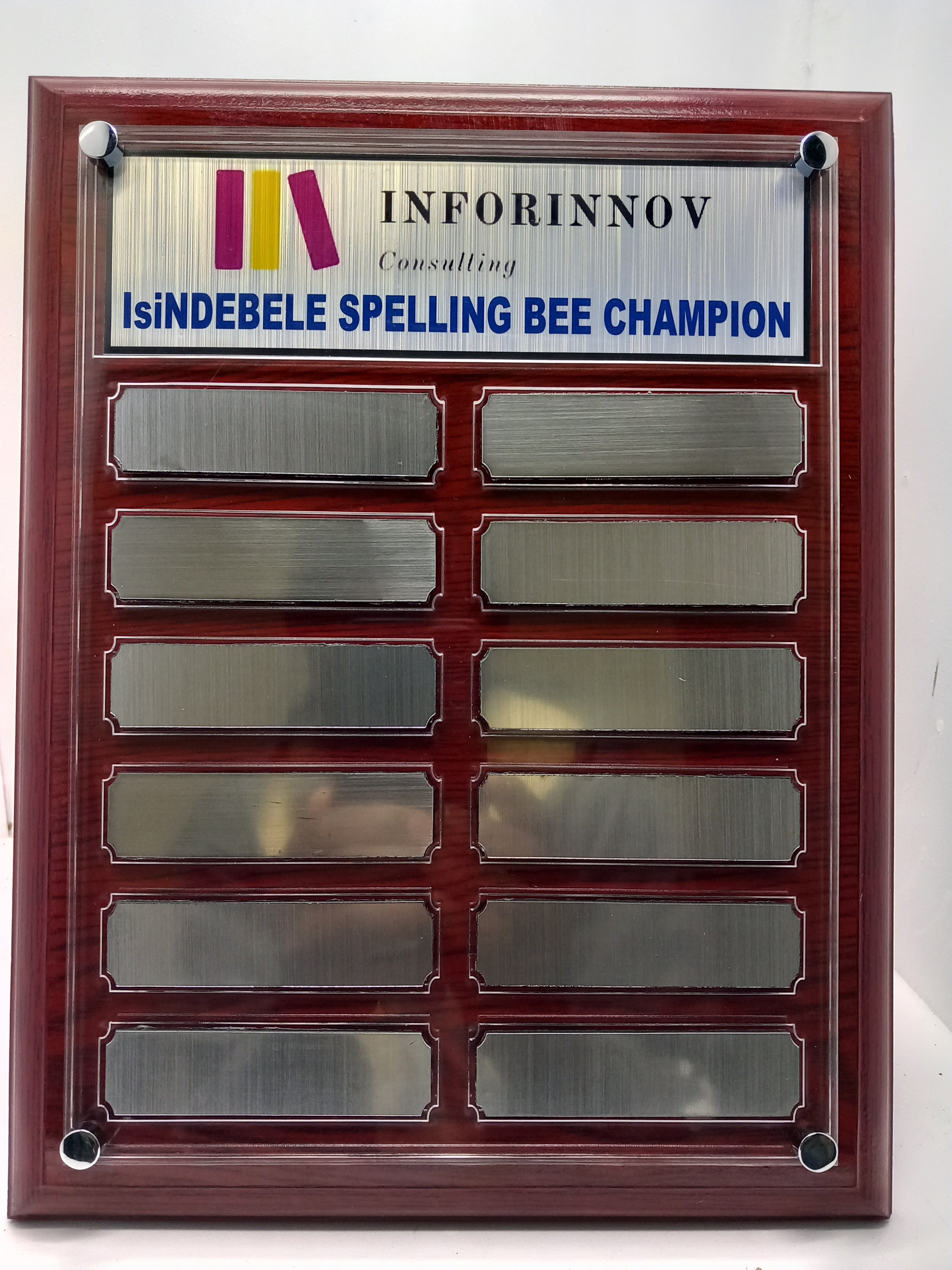 Long Term Recognition Series Floating Perpetual Shield Trophy Plaque