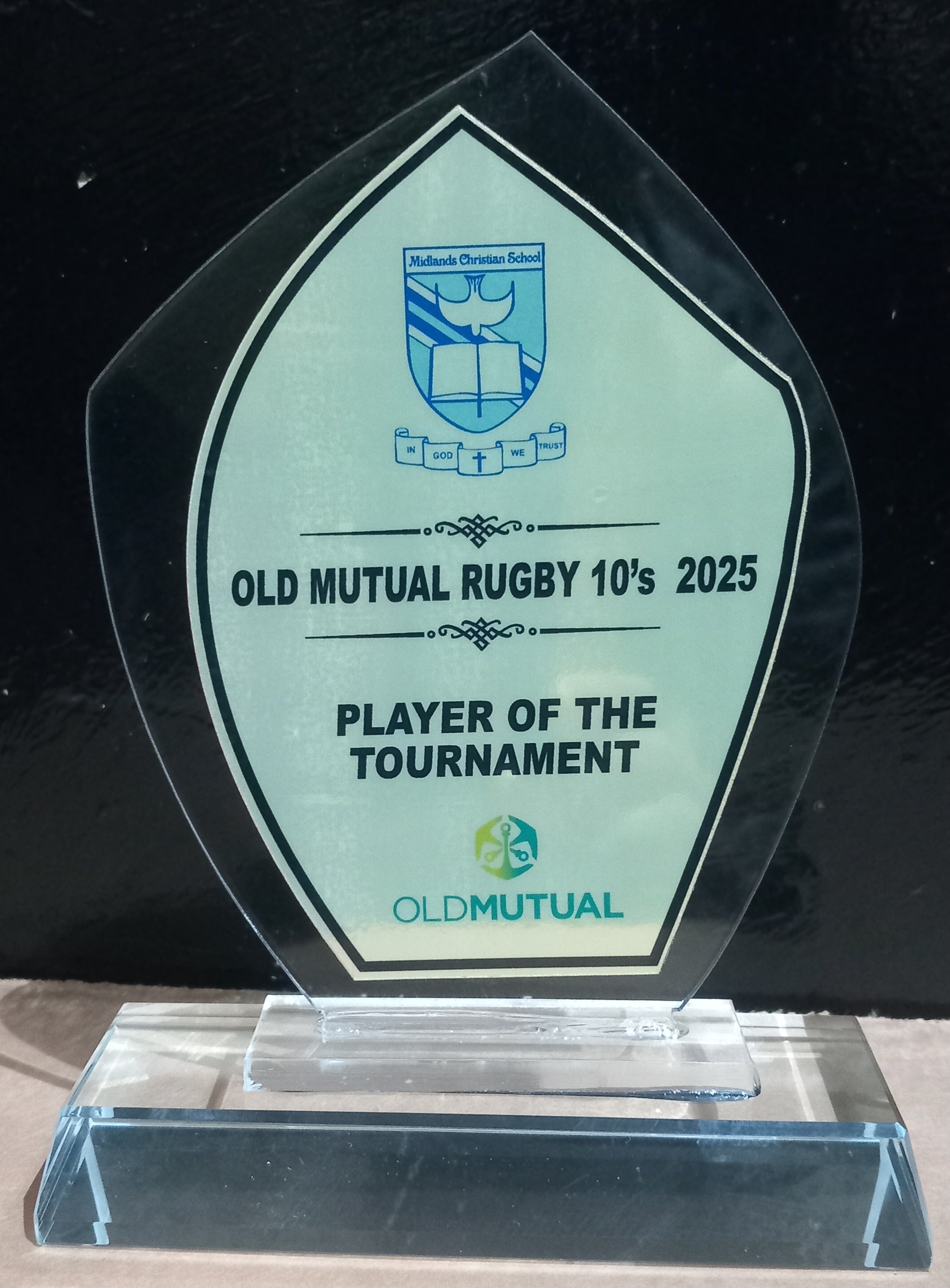 Accolade Award Series - Premium Crystal Glass Award with Metallic Finish