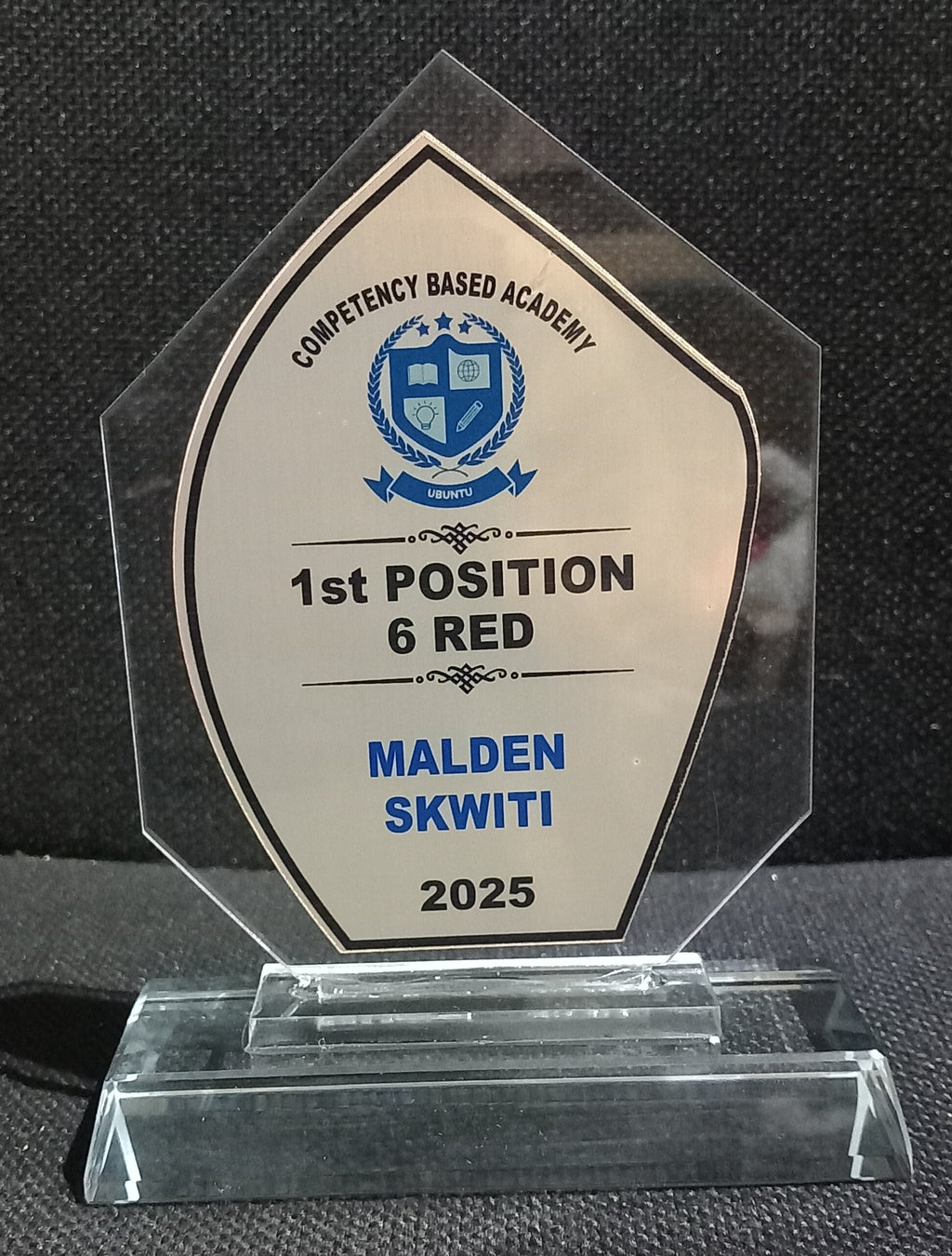 Accolade Award Series - Premium Crystal Glass Award with Metallic Finish