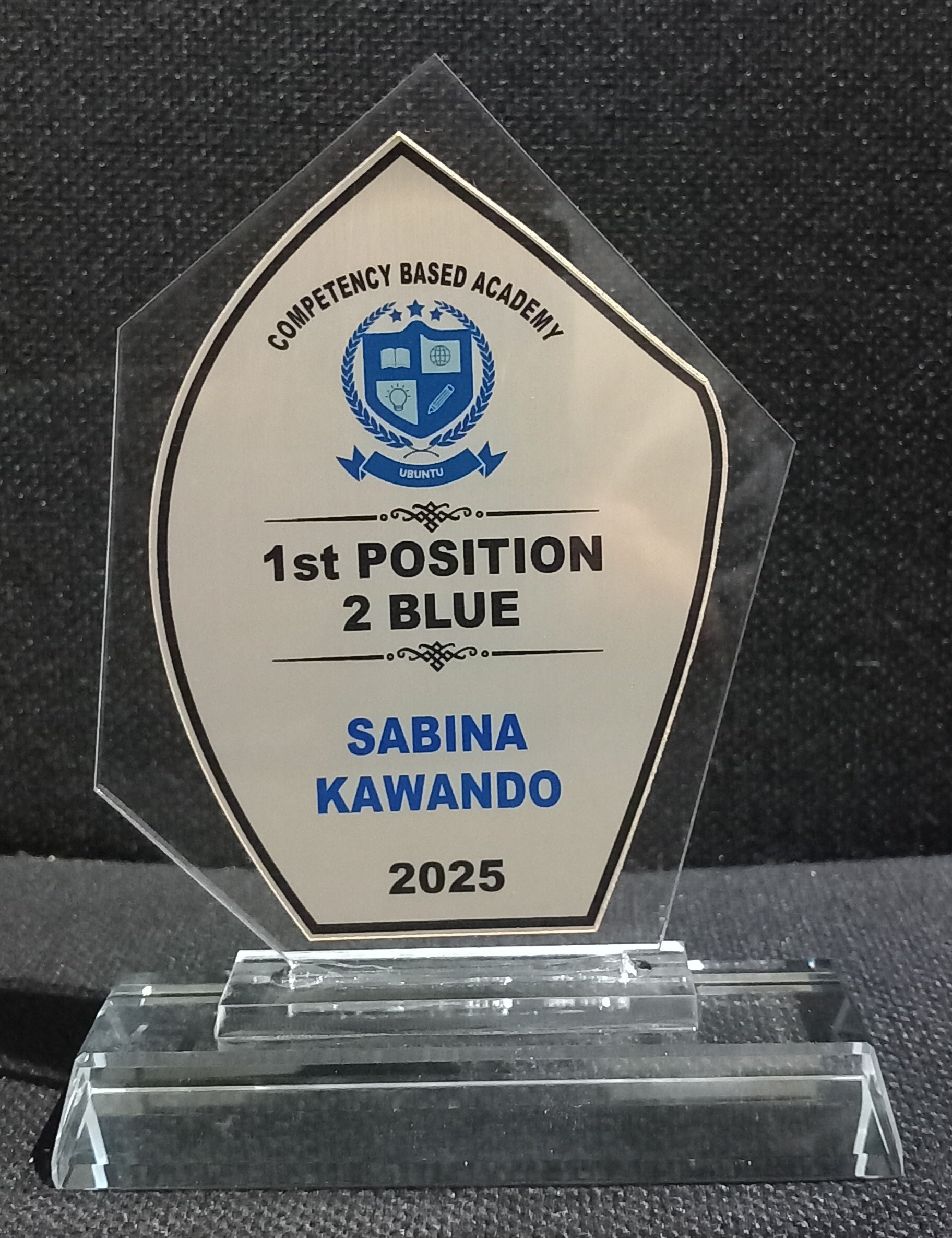 Accolade Award Series - Premium Crystal Glass Award with Metallic Finish