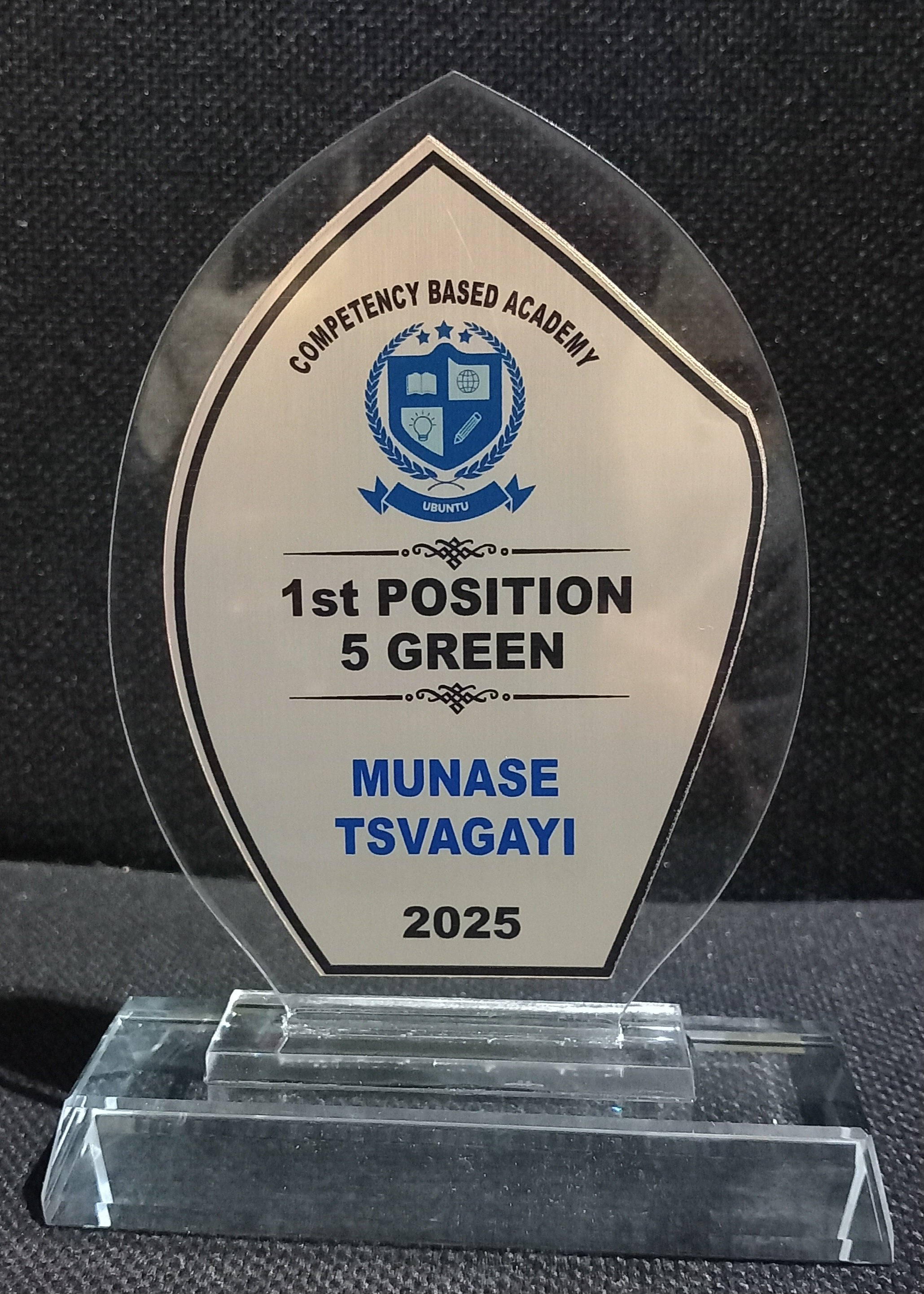 Accolade Award Series - Premium Crystal Glass Award with Metallic Finish