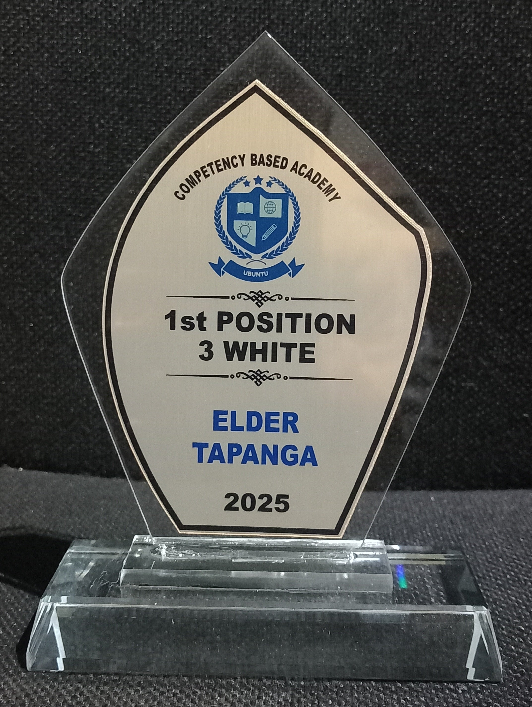 Accolade Award Series - Premium Crystal Glass Award with Metallic Finish