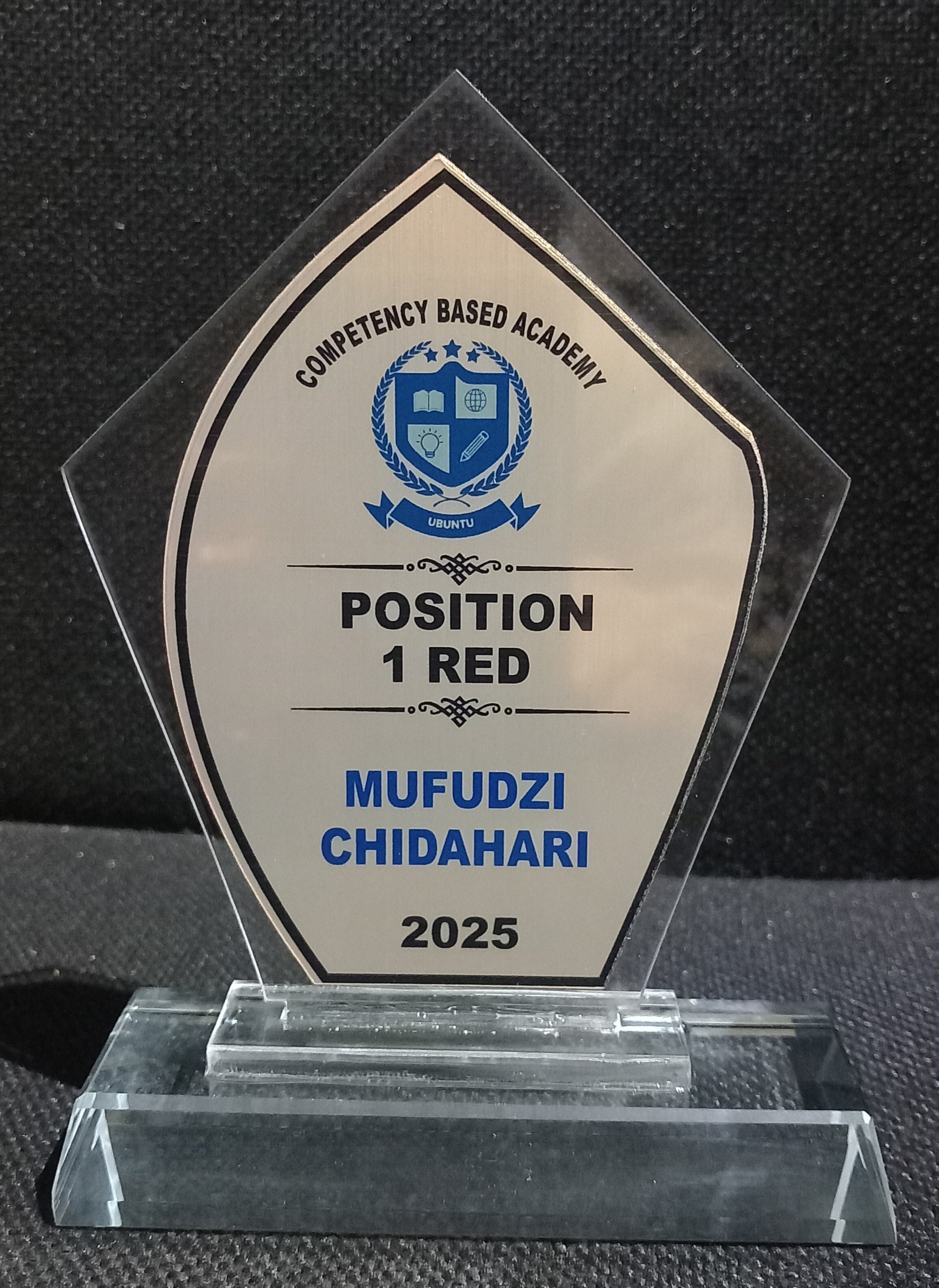 Accolade Award Series - Premium Crystal Glass Award with Metallic Finish