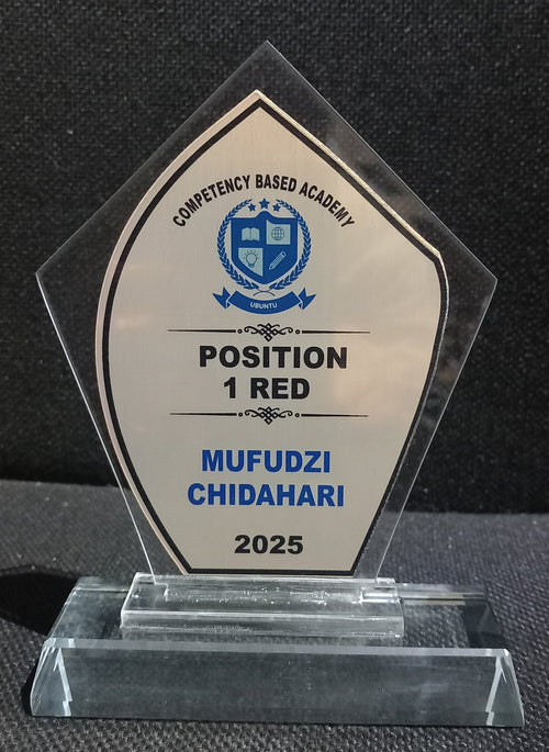 Accolade Award Series - Premium Crystal Glass Award with Metallic Finish