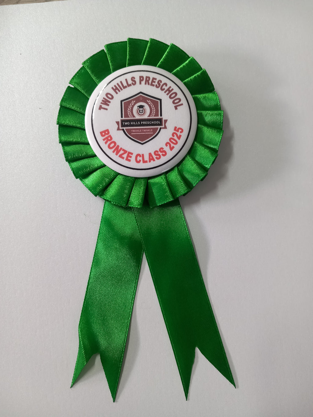 Custom Satin Rosettes - Single Tier with Personalized Center Disc
