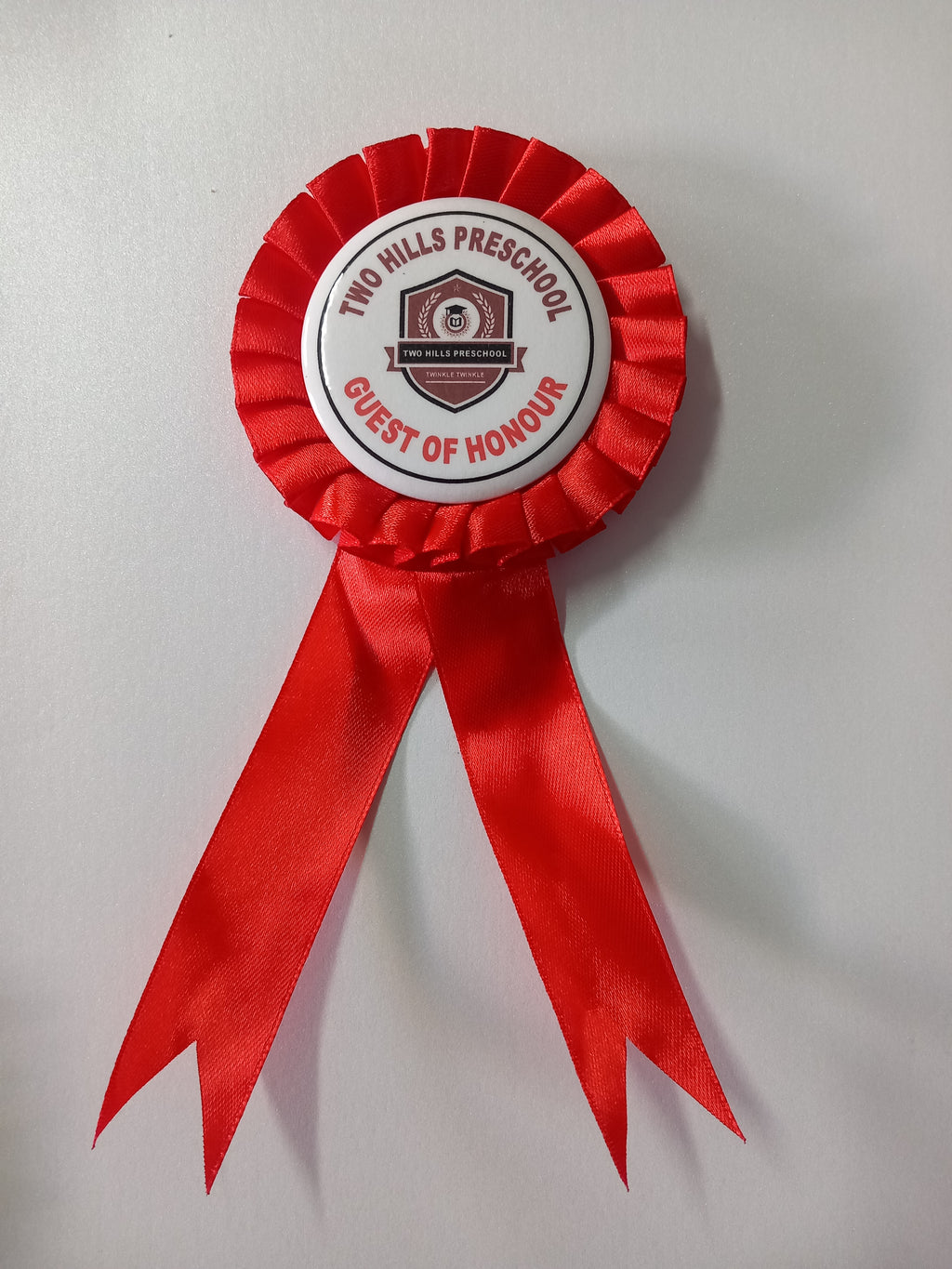 Custom Satin Rosettes - Single Tier with Personalized Center Disc