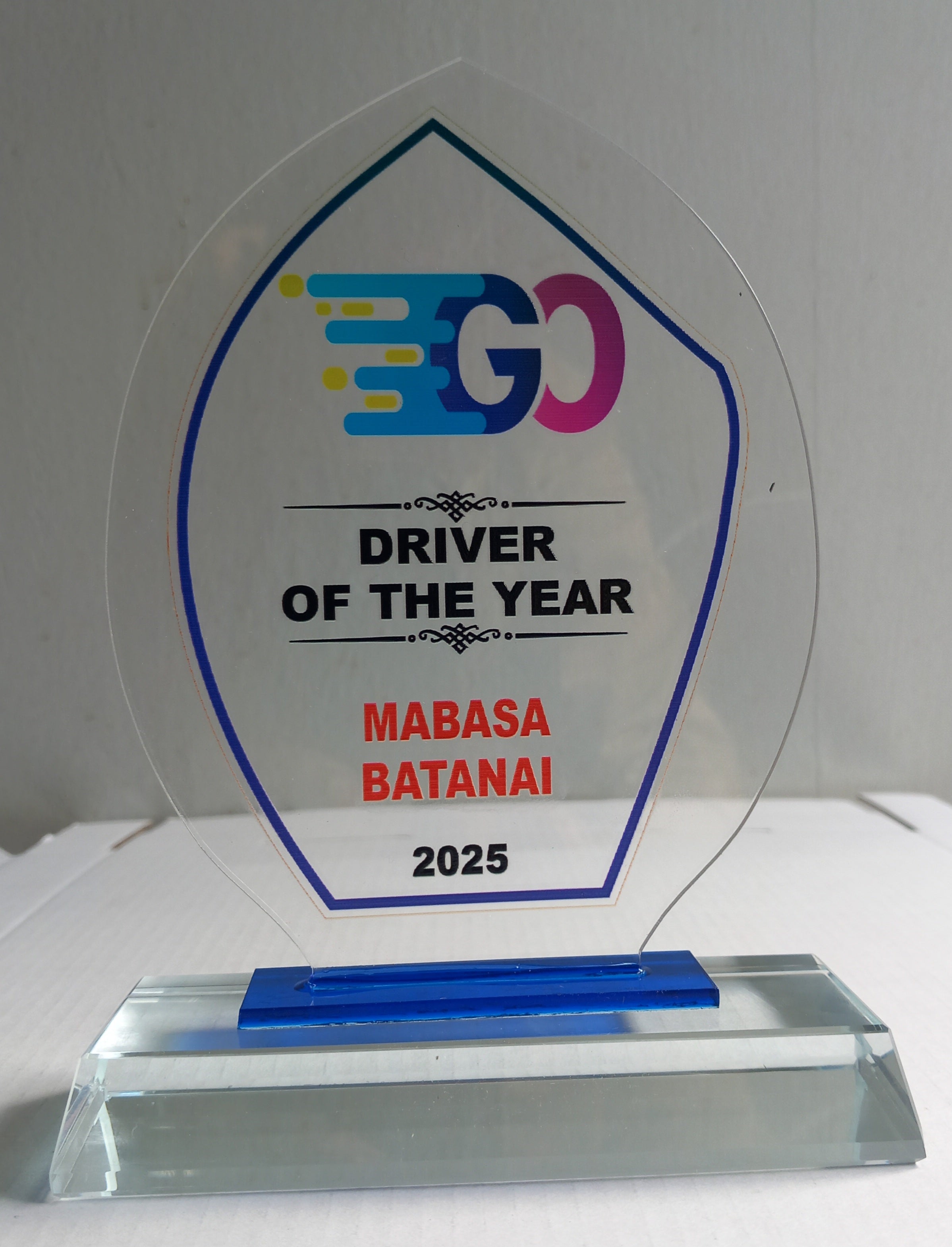 Accolade Award Series - Direct UV Print Acrylic Award with Crystal Base