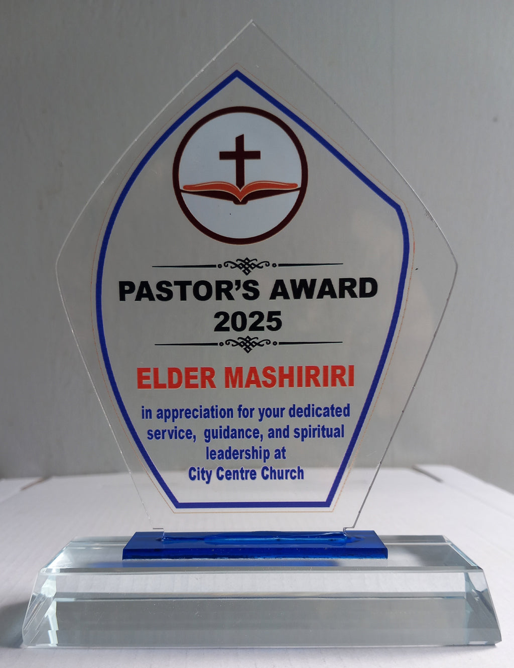 Accolade Award Series - Direct UV Print Acrylic Award with Crystal Base