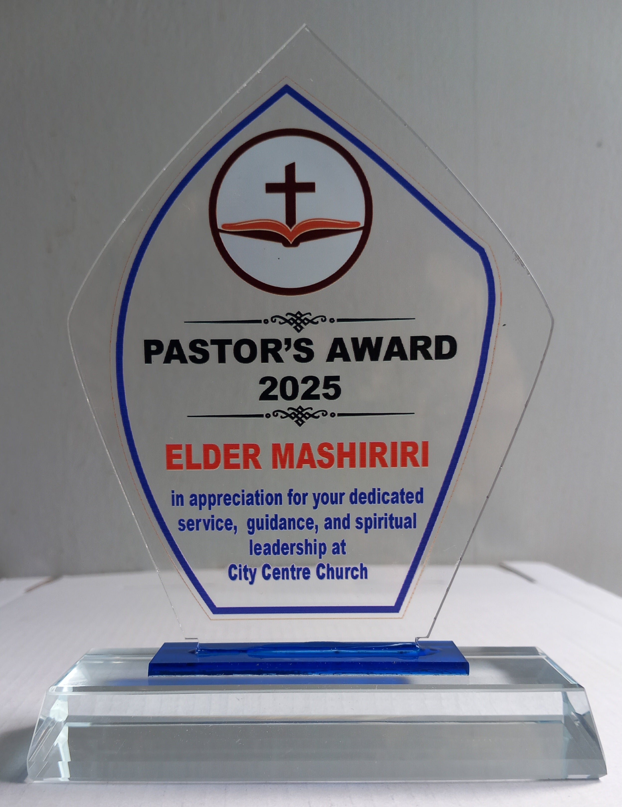 Accolade Award Series - Direct UV Print Acrylic Award with Crystal Base