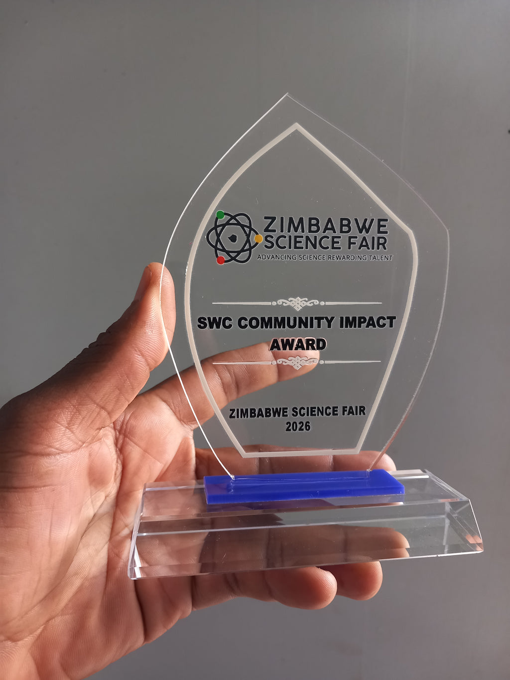 Accolade Award Series - Direct UV Print Acrylic Award with Crystal Base