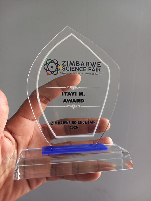 Accolade Award Series - Direct UV Print Acrylic Award with Crystal Base