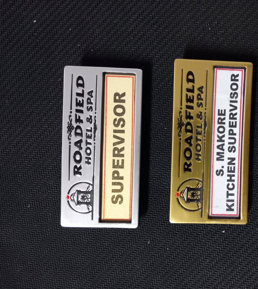 Changeable Reusable Window Name Badge - Replaceable Insert Name Tag