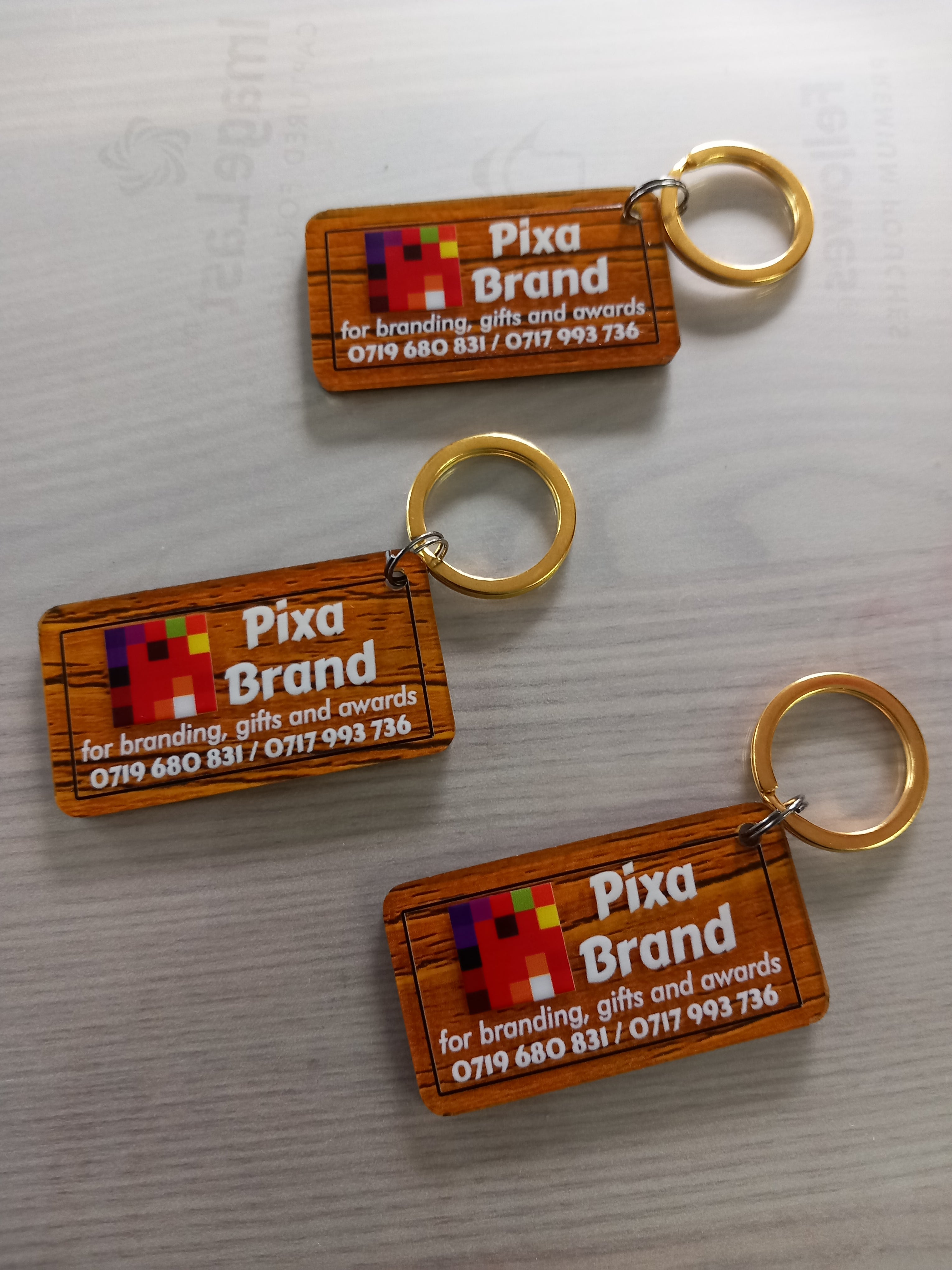 Custom Wooden Keyholders - Double-Sided Printed Acrylic
