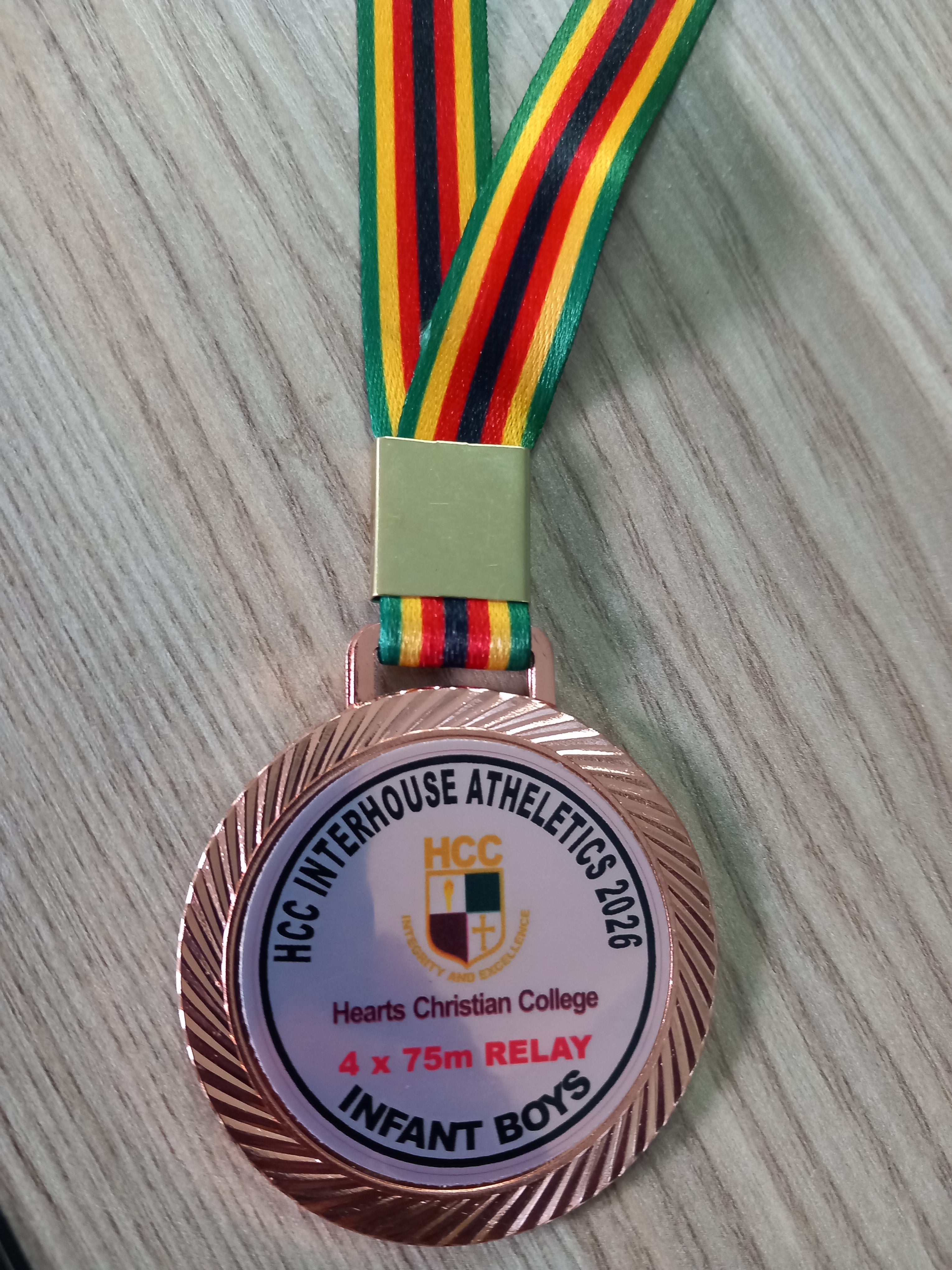 Premium Stainless Steel Medals 60mm - Gold Silver Bronze with Zimbabwe Lanyard