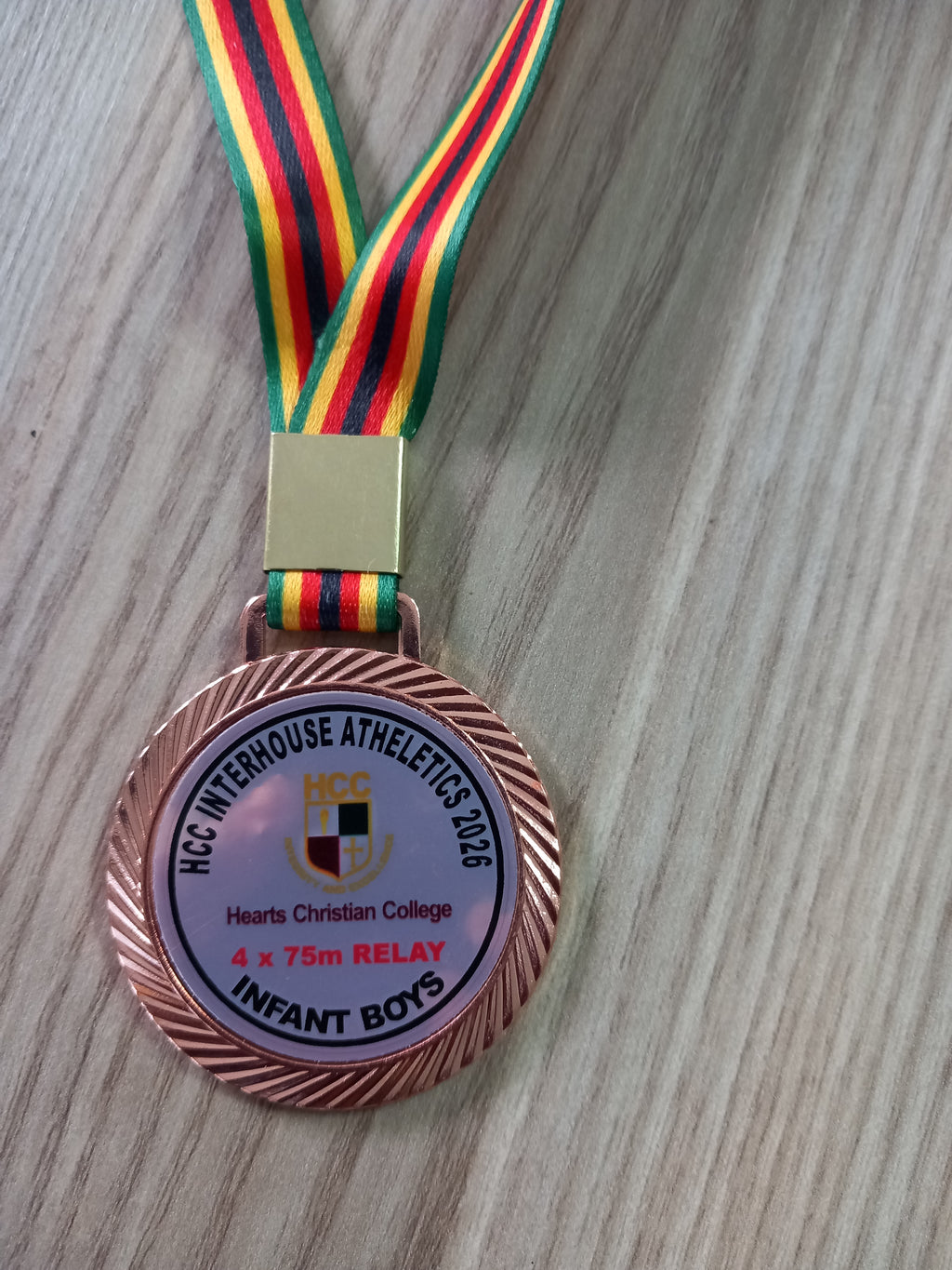 Premium Stainless Steel Medals 60mm - Gold Silver Bronze with Zimbabwe Lanyard