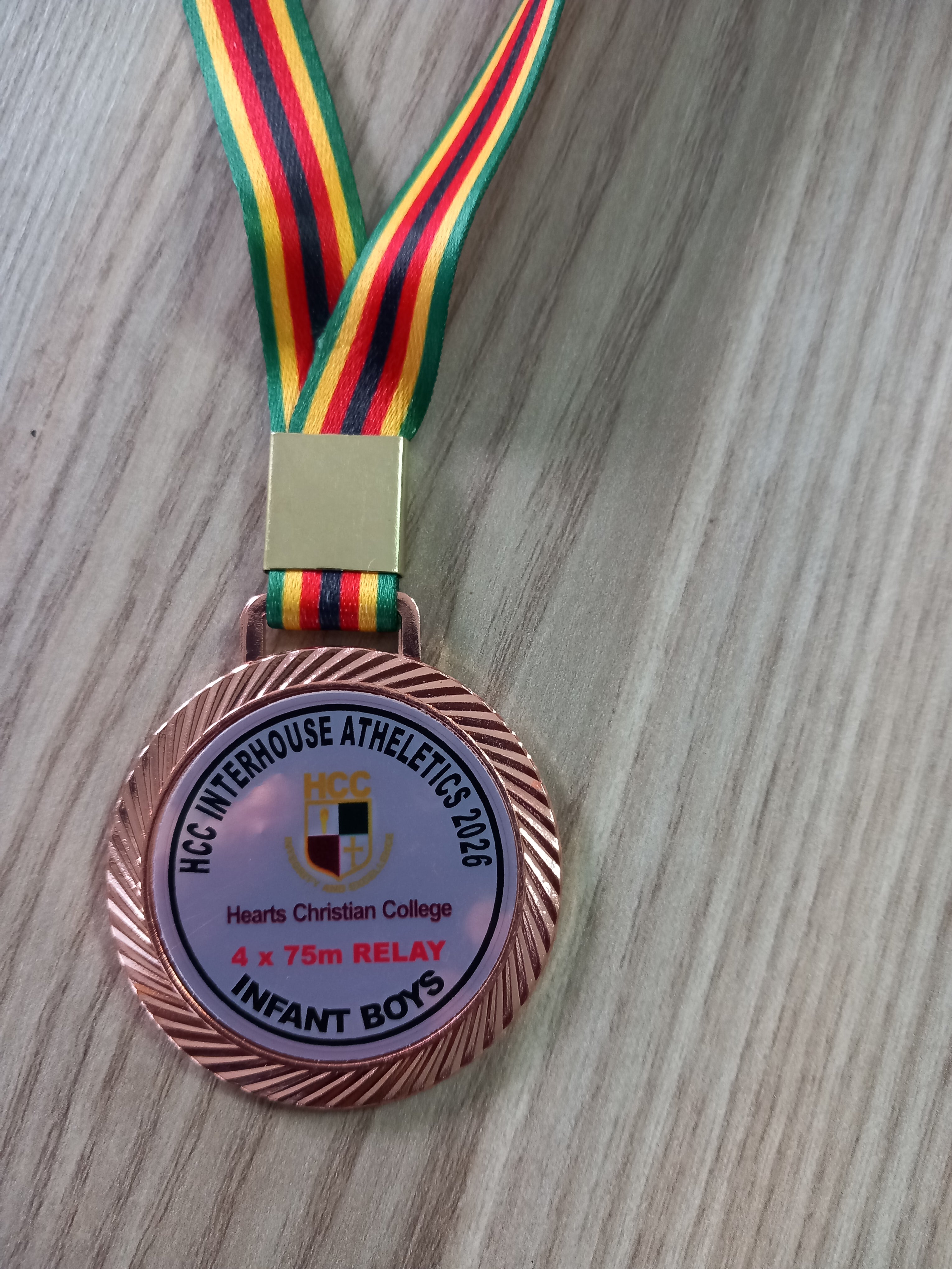 Premium Stainless Steel Medals 60mm - Gold Silver Bronze with Zimbabwe Lanyard