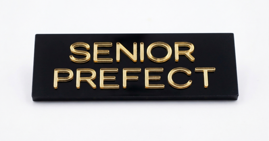 Deep Groove Engraved Badge with Ink Paint Infill - Permanent Acrylic Name Badge