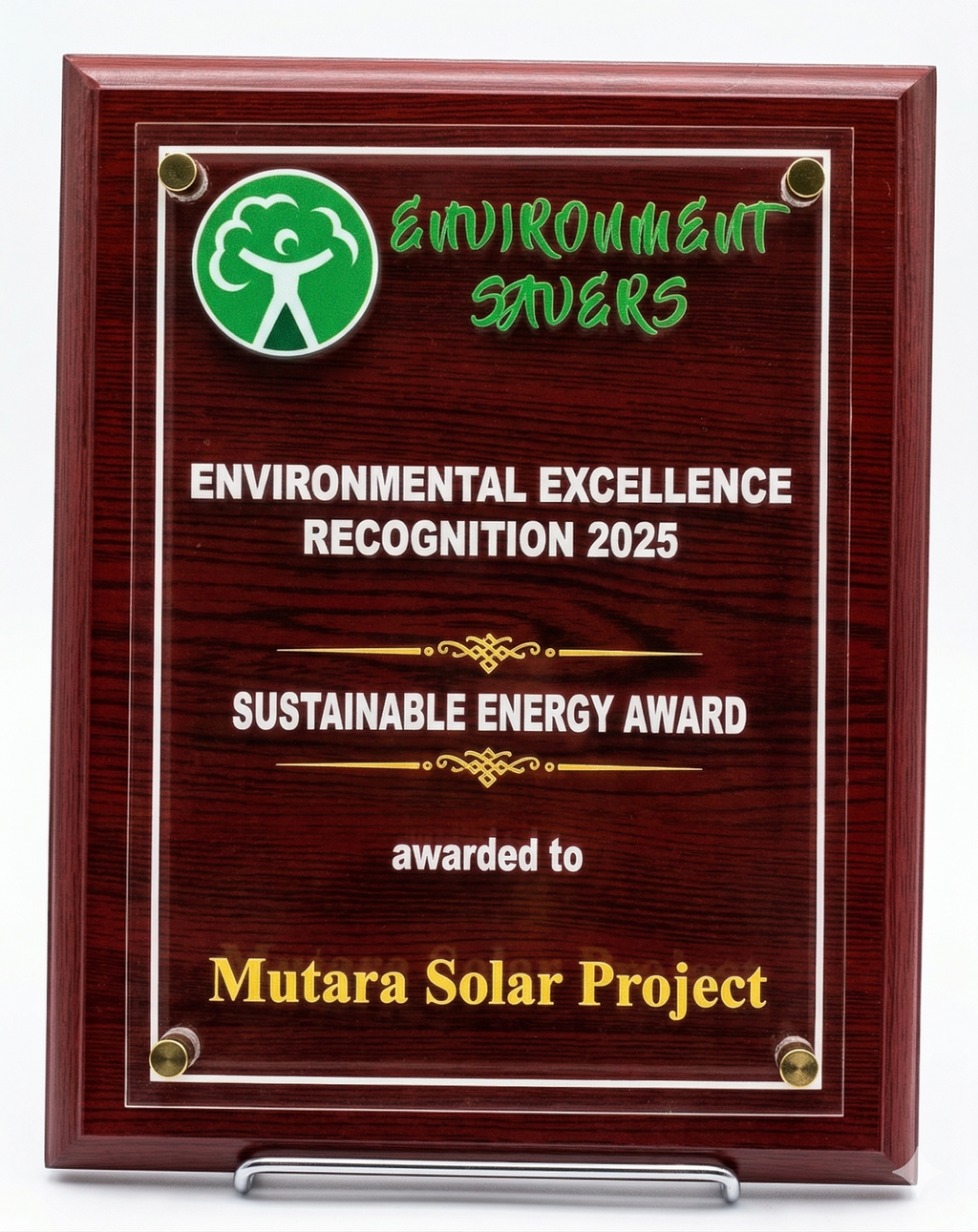 Elevated Direct UV Print Acrylic Glass Shield Plaque - Premium Award