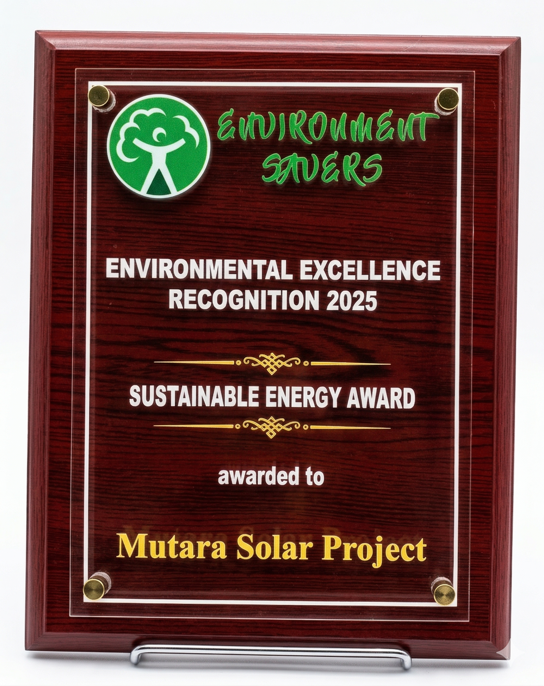 Elevated Direct UV Print Acrylic Glass Shield Plaque - Premium Award