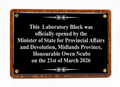 Commissioning Official Opening Commemoration Plaque - Building Dedication