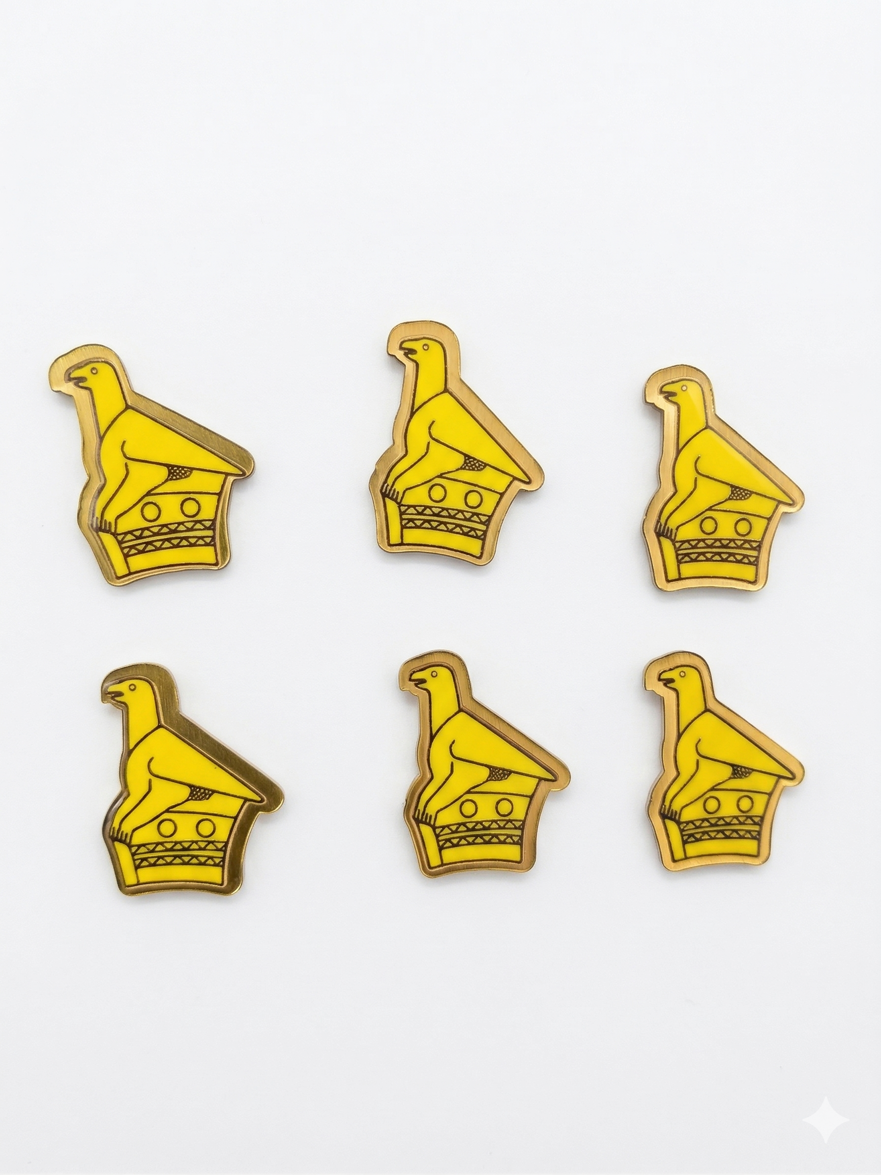 Zimbabwe Flag Lapel Pin - Custom Coat of Arms & Zimbabwe Bird Design