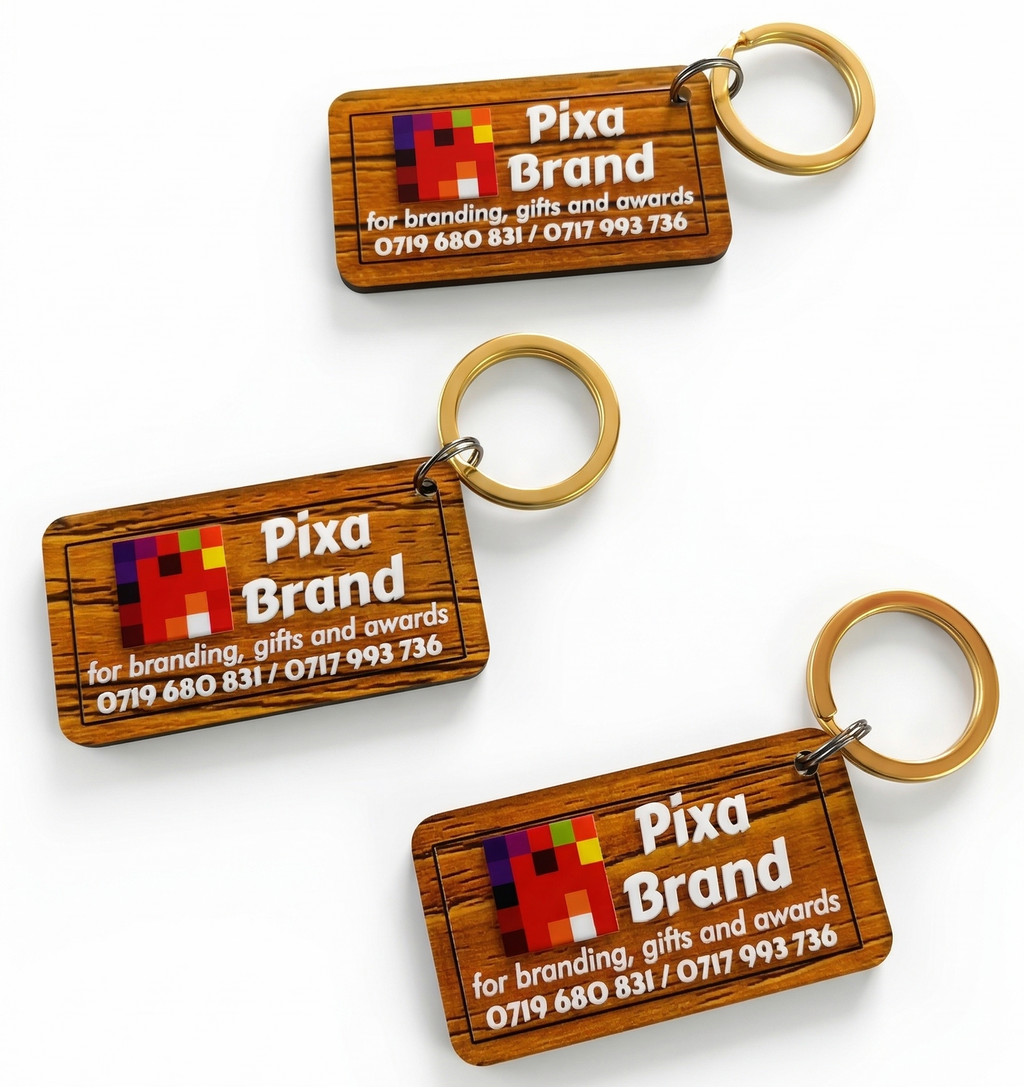 Custom Wooden Keyholders - Double-Sided Printed Acrylic
