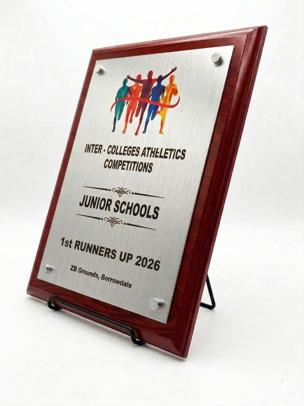 Premium Wood Award Plaque with Metal Plate - Laser Sentiments Collection