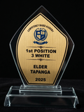 Accolade Award Series - Premium Crystal Glass Award with Metallic Finish