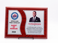 Premium A3 Brushed Metallic Wood Shield Plaque