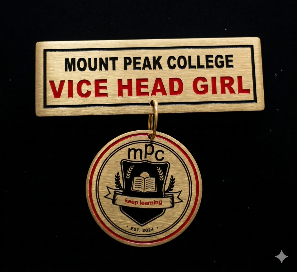 Premium Badge with Drop Dangle - UV Printed Acrylic Name Badge with Hanging Tag