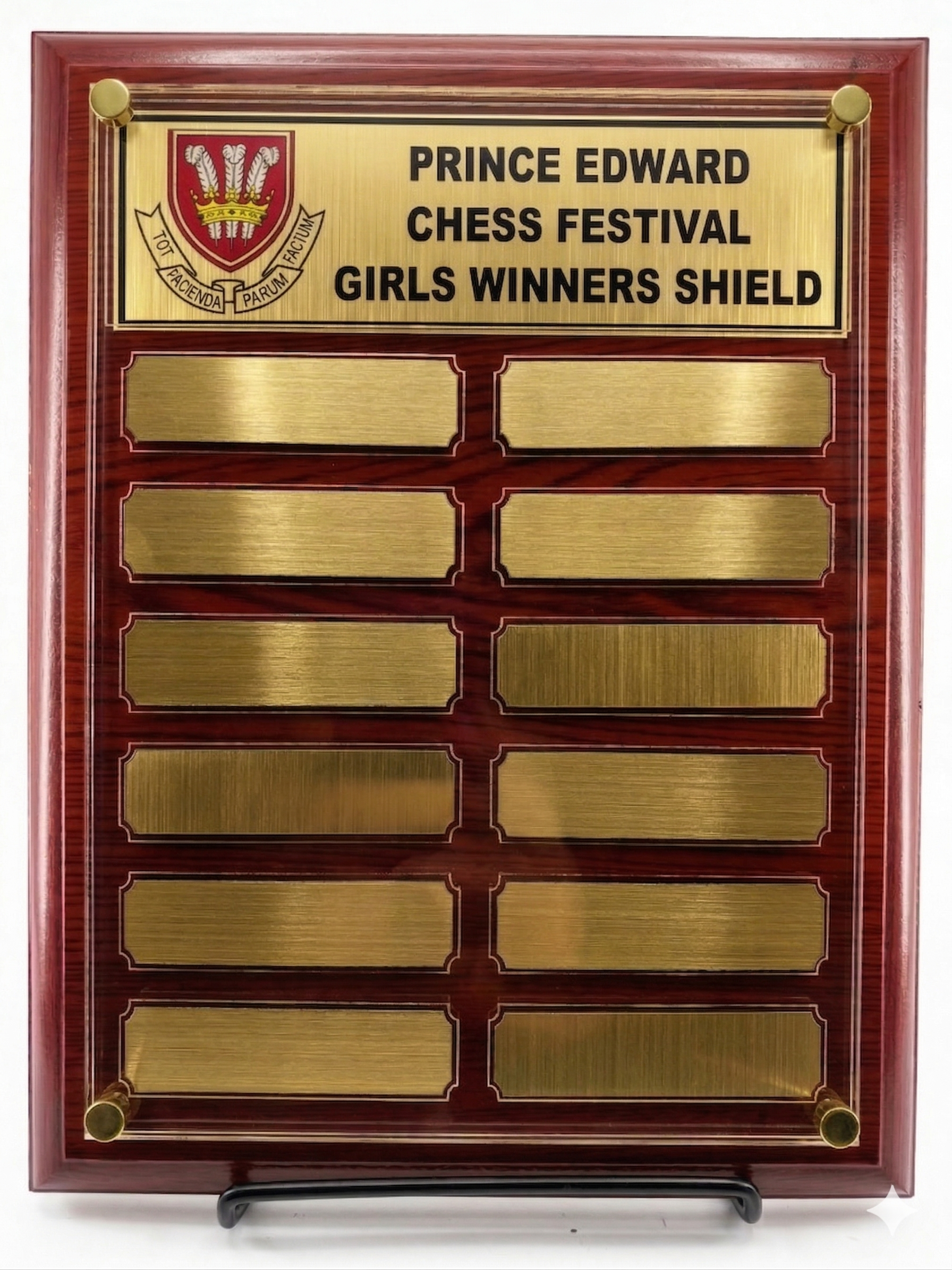 Long Term Recognition Series Floating Perpetual Shield Trophy Plaque