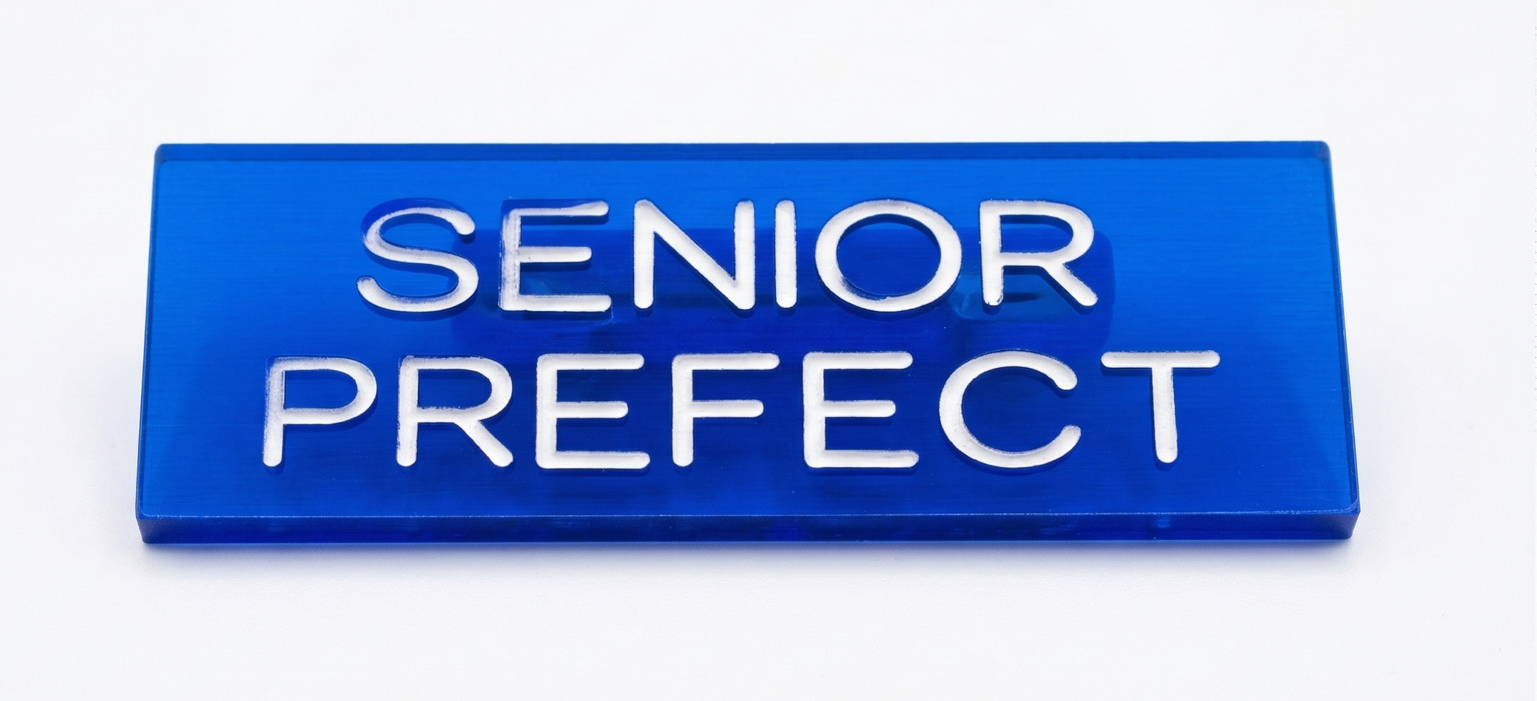 Deep Groove Engraved Badge with Ink Paint Infill - Permanent Acrylic Name Badge