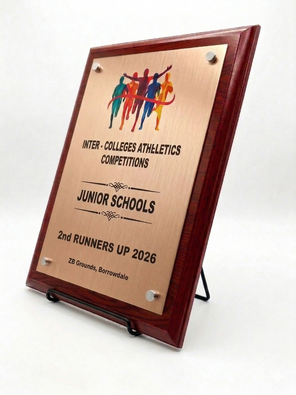 Premium Wood Award Plaque with Metal Plate - Laser Sentiments Collection