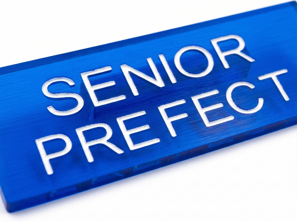 Deep Groove Engraved Badge with Ink Paint Infill - Permanent Acrylic Name Badge