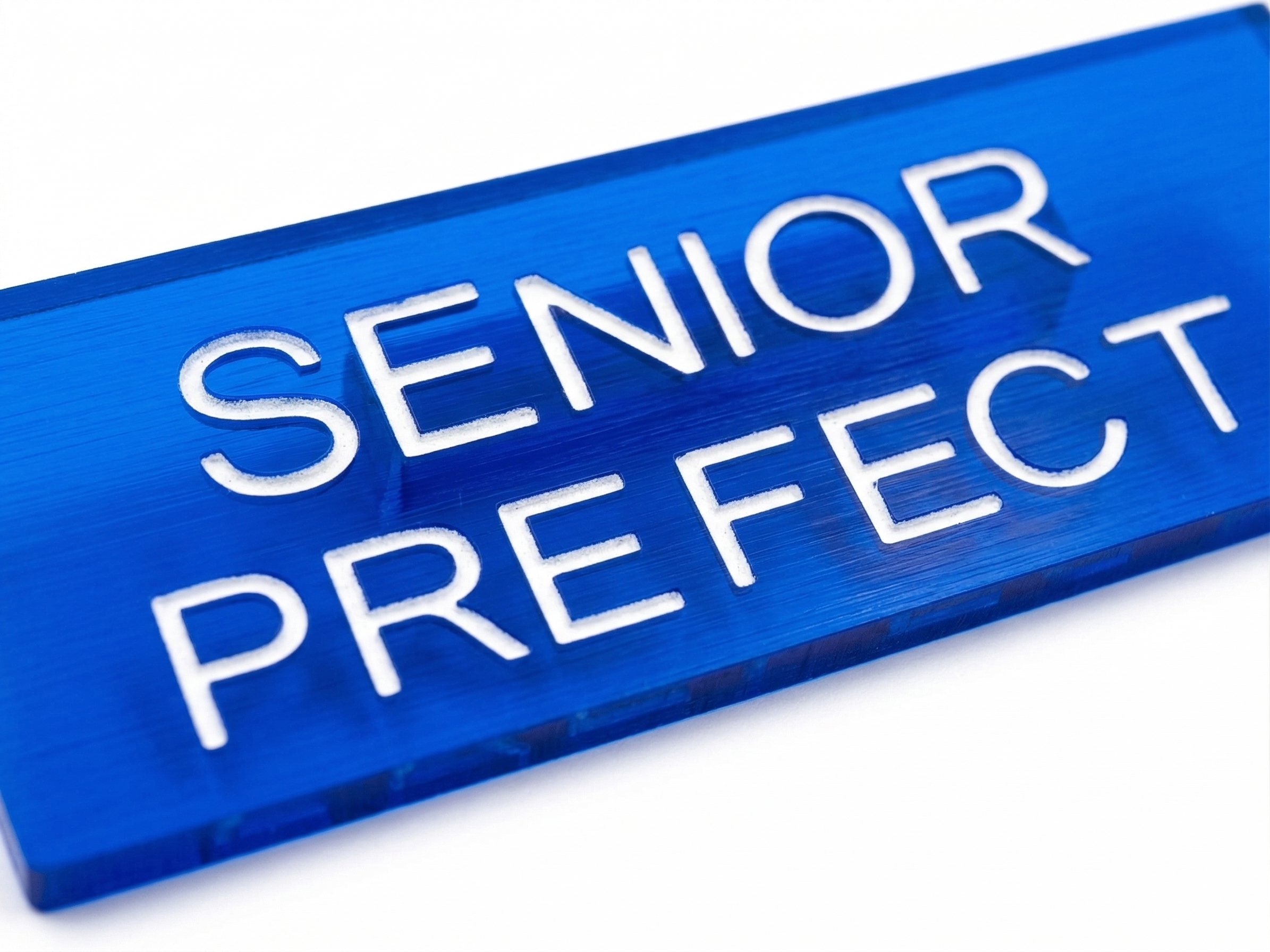 Deep Groove Engraved Badge with Ink Paint Infill - Permanent Acrylic Name Badge