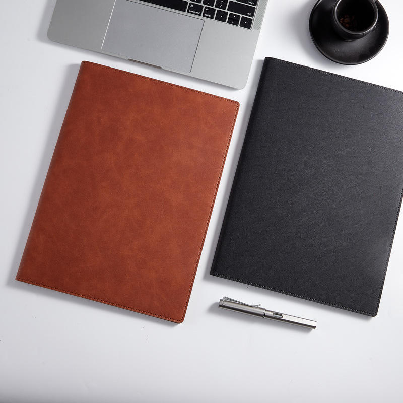 Leatherette Portfolio Notebook A4 – UV Printed Document Folder with Magnetic Clip Executive Business Class