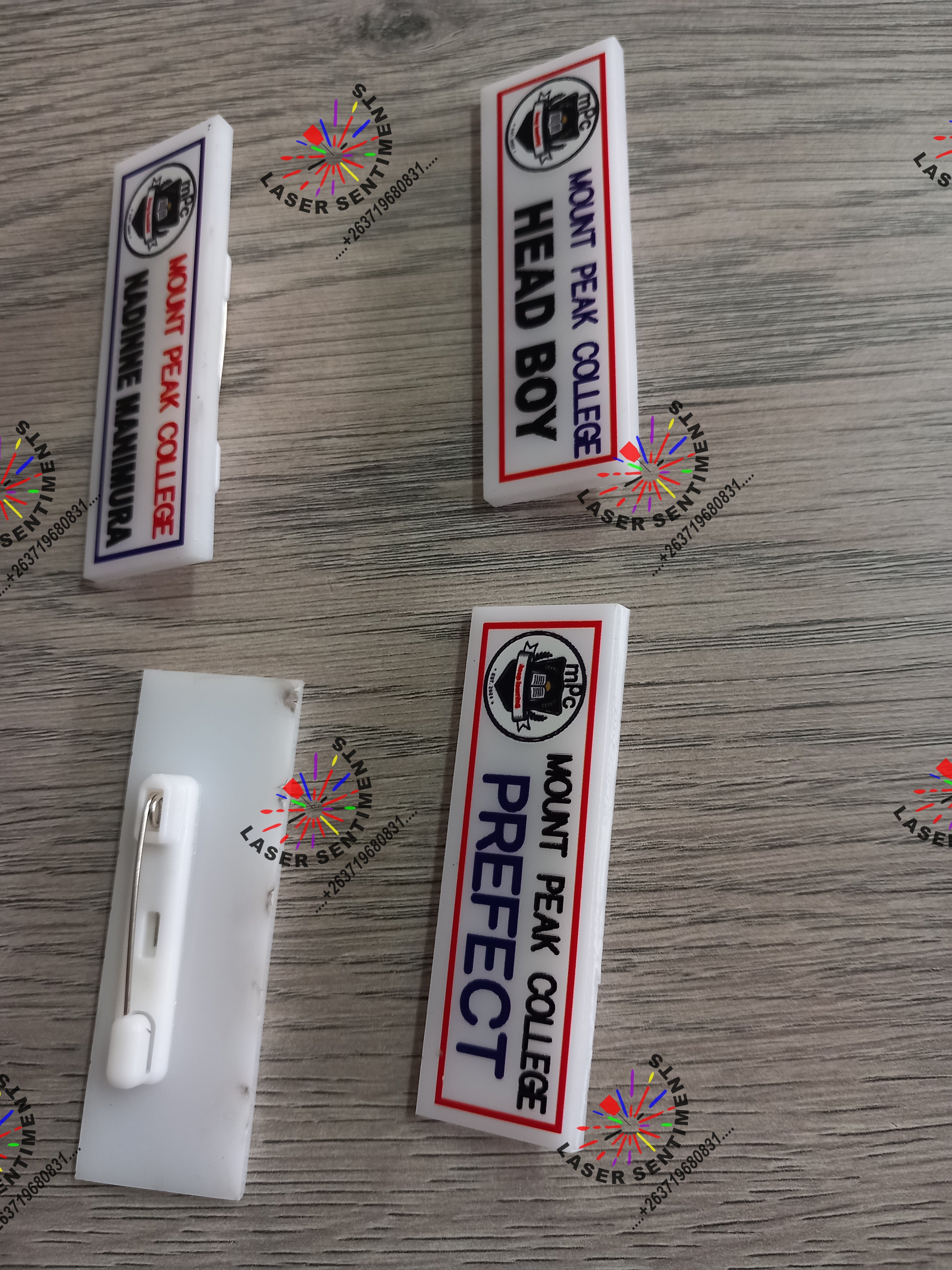 Direct UV Printed Badge - Premium Acrylic Name Badge with Glossy Finish