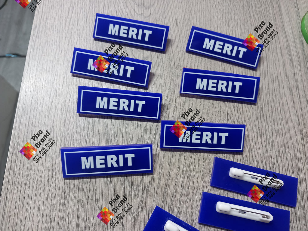 Direct UV Printed Badge - Premium Acrylic Name Badge with Glossy Finish