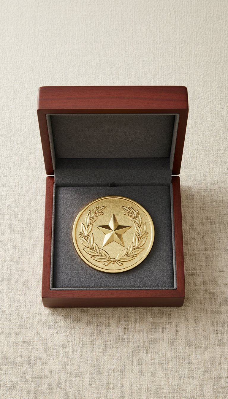 Premium Medallion in Velvet Presentation Box