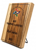Solid Thick Teak Wood Award Plaque – Full Colour UV Print (21x30cm)