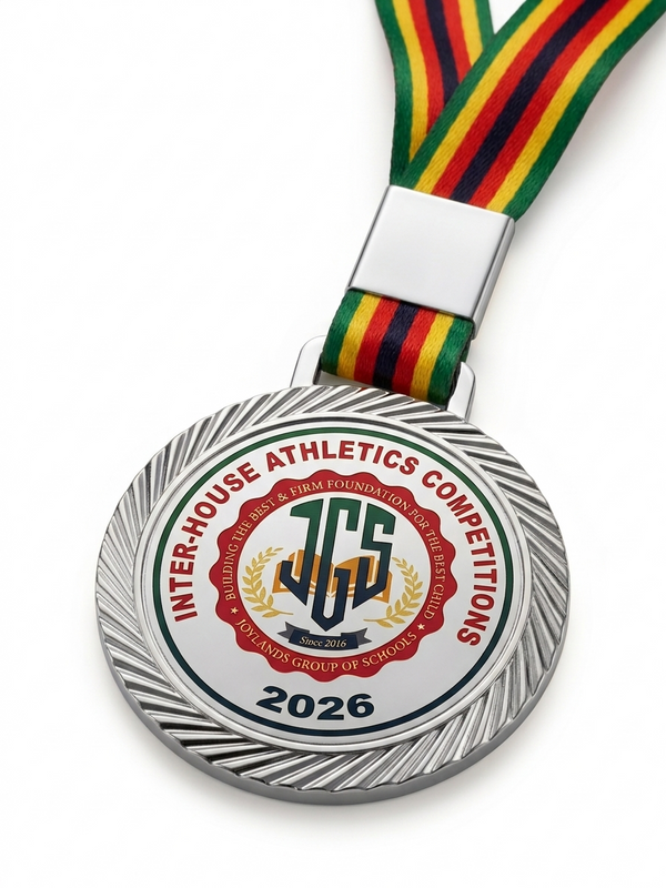 Premium Stainless Steel Medals 60mm - Gold Silver Bronze with Zimbabwe Lanyard